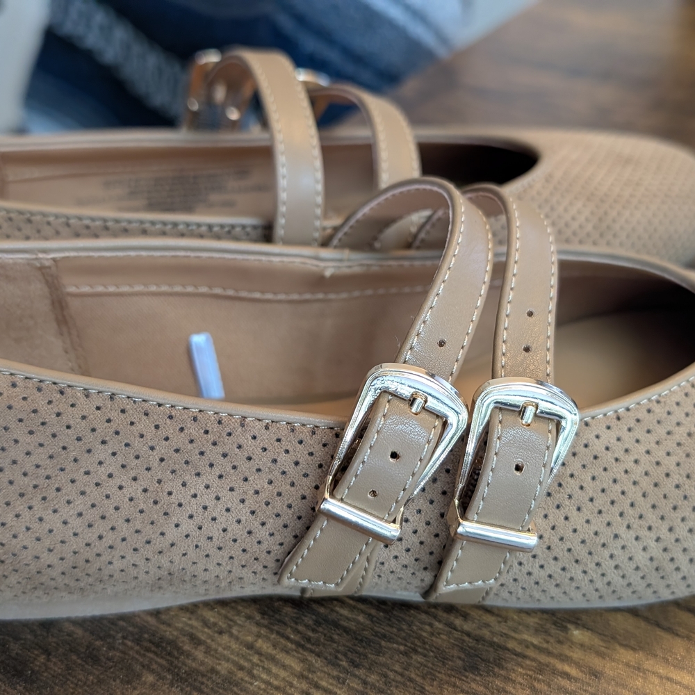 Universal Thread Brown Double Strap Flats - image 4